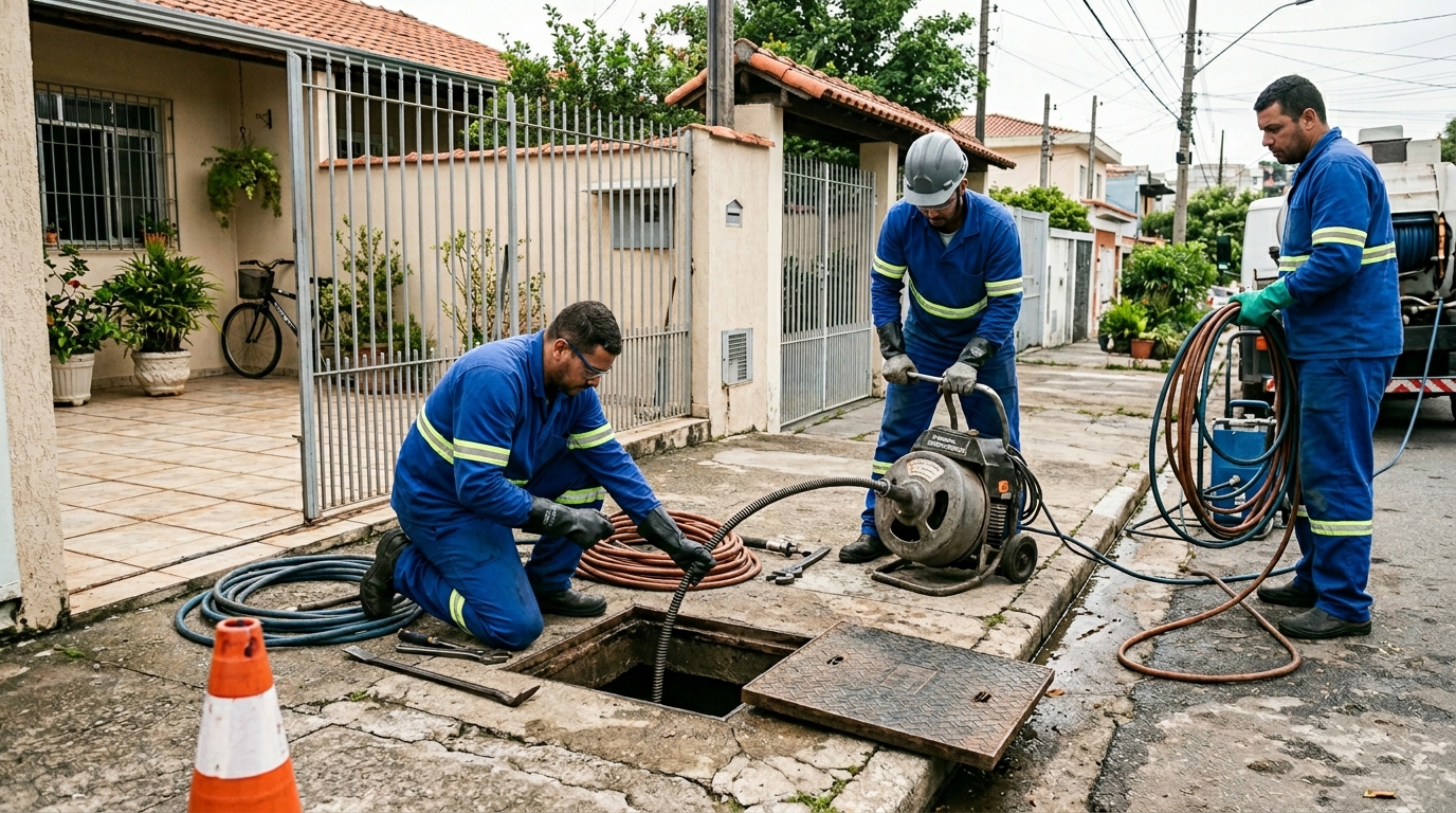 Desentupimento de esgoto em Belo Horizonte-MG